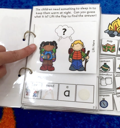 Let's go to Camp! Lift a Flap Book (Print & Make Book)