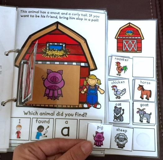 Who's Hiding in the Barn?  Lift a Flap Book  (Print & Make Book)