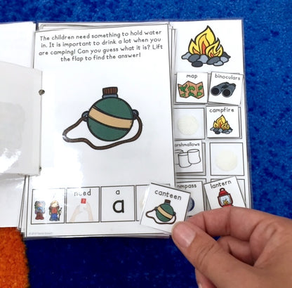 Let's go to Camp! Lift a Flap Book (Print & Make Book)
