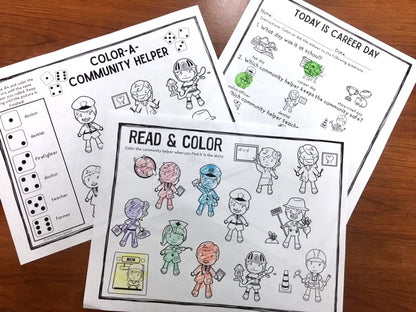 Today is Career Day Lift a Flap Book about community helpers (Print & Make Book)