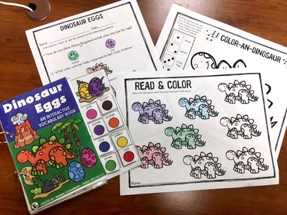 Dinosaur Eggs Lift a Flap Book  (Print & Make Book)