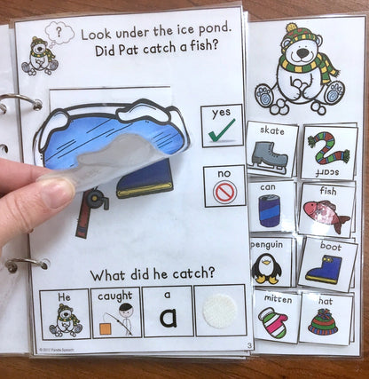 Polar Bear Fishing Lift a Flap Book  (Print & Make Book)