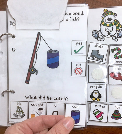 Polar Bear Fishing Lift a Flap Book  (Print & Make Book)