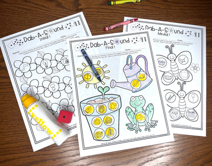 Dab a Sound Spring ~ Print & Go for Articulation SpeechTherapy