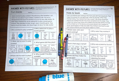Answer with Pictures ~ Print & Go for WH Questions