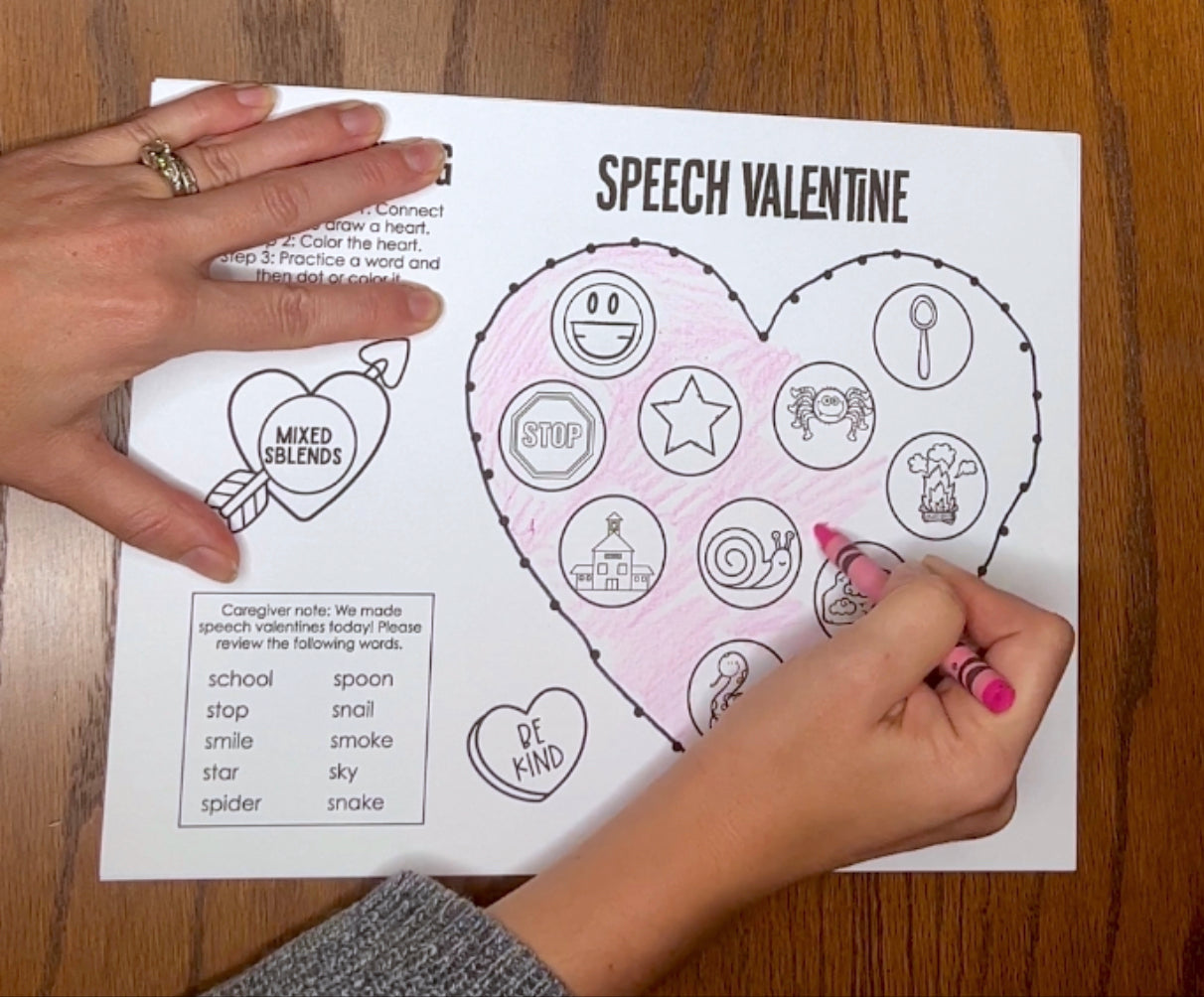 Double Dotting Speech Valentine ~ A Speech Therapy Art Activity