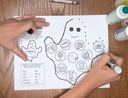Double Dotting Speech Ghost ~ A Speech Therapy Art Activity