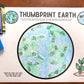 Articulation Thumbprint Earth: Speech Therapy Art Activity