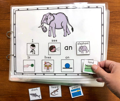 Functional Vocabulary Book: Land or Water Animal?  Print & Make Book