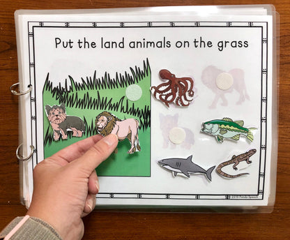 Functional Vocabulary Book: Land or Water Animal?  Print & Make Book
