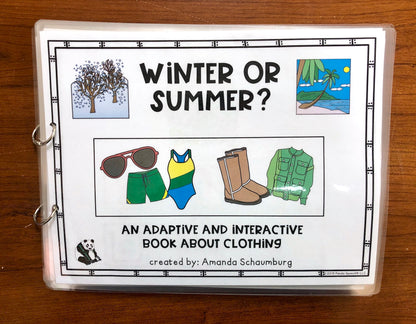 Functional Vocabulary Book: Seasonal Clothing Print & Make Book