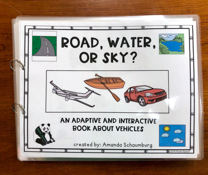 Functional Vocabulary Book: Road, Water, or Sky?  Print & Make Book
