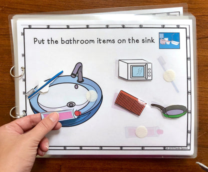 Functional Vocabulary Book: Kitchen or Bathroom? Print & Make Book