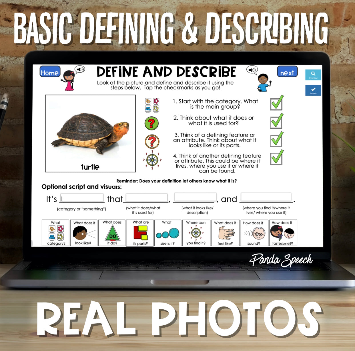 Real Photo Language Cards: Define and Describe
