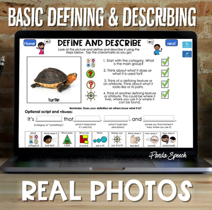 Real Photo Language Cards: Define and Describe