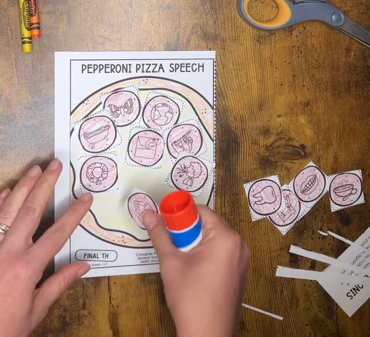 Pepperoni Pizza Speech ~ One Page Articulation & Language Craft