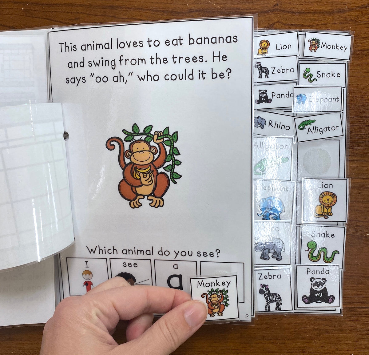 Who's in the Zoo Lift a Flap Book (Print & Make Book) – Panda Speech LLC