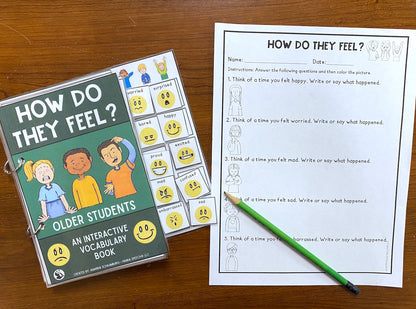 How Do They Feel?  Lift a Flap Book for older students (Print & Make Book)