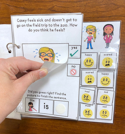 How Do They Feel? Lift a Flap Book for younger students (Print & Make Book)