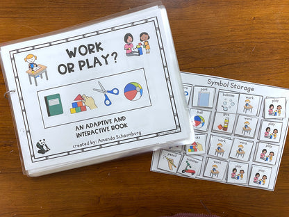 Functional Vocabulary Book: Work or Play?  Print & Make Book