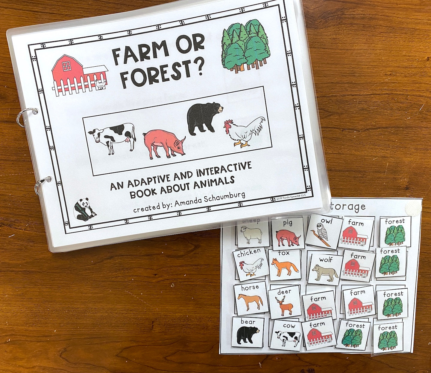 Functional Vocabulary Book: Forest or Farm Animal?  Print & Make Book