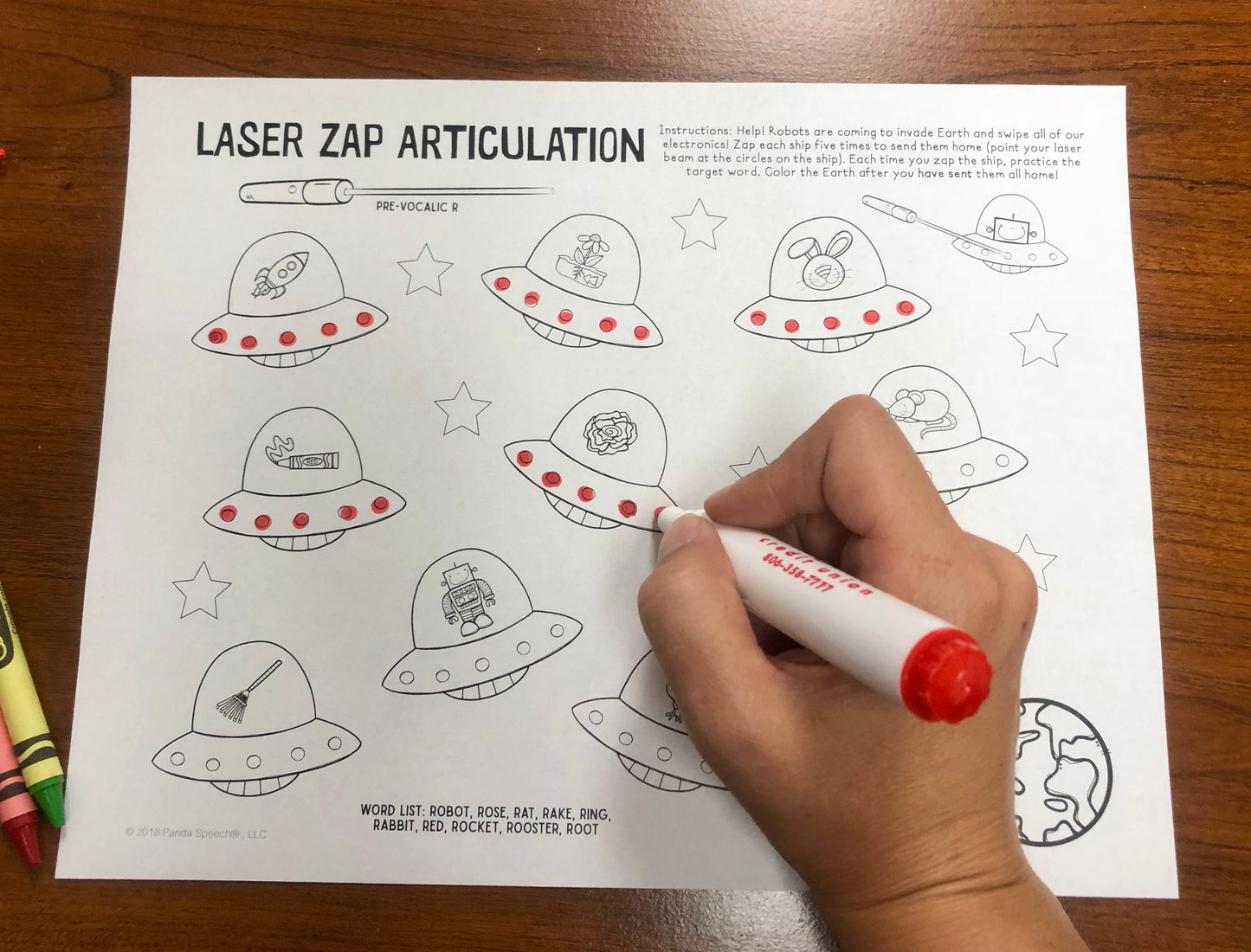 Laser Zap Speech ~ Print & Go for Artic and Language (laser pointers!)