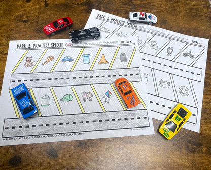 Park and Practice Speech Therapy Toy Companion for Toy Cars