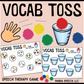 Vocab Toss Toy Companion for Pom Moms & Paper Cups (Articulation)