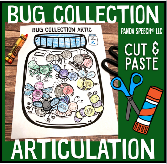 Articulation Bug Collection~ Speech Therapy Cut & Paste Craft