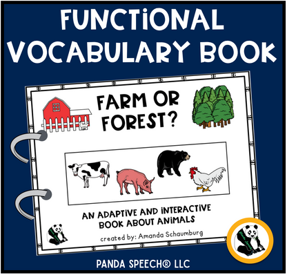 Functional Vocabulary Book: Forest or Farm Animal?  Print & Make Book