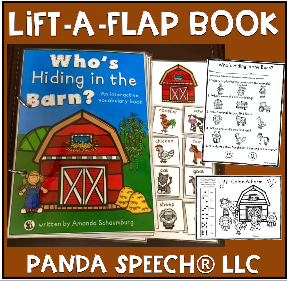 Who's Hiding in the Barn?  Lift a Flap Book  (Print & Make Book)
