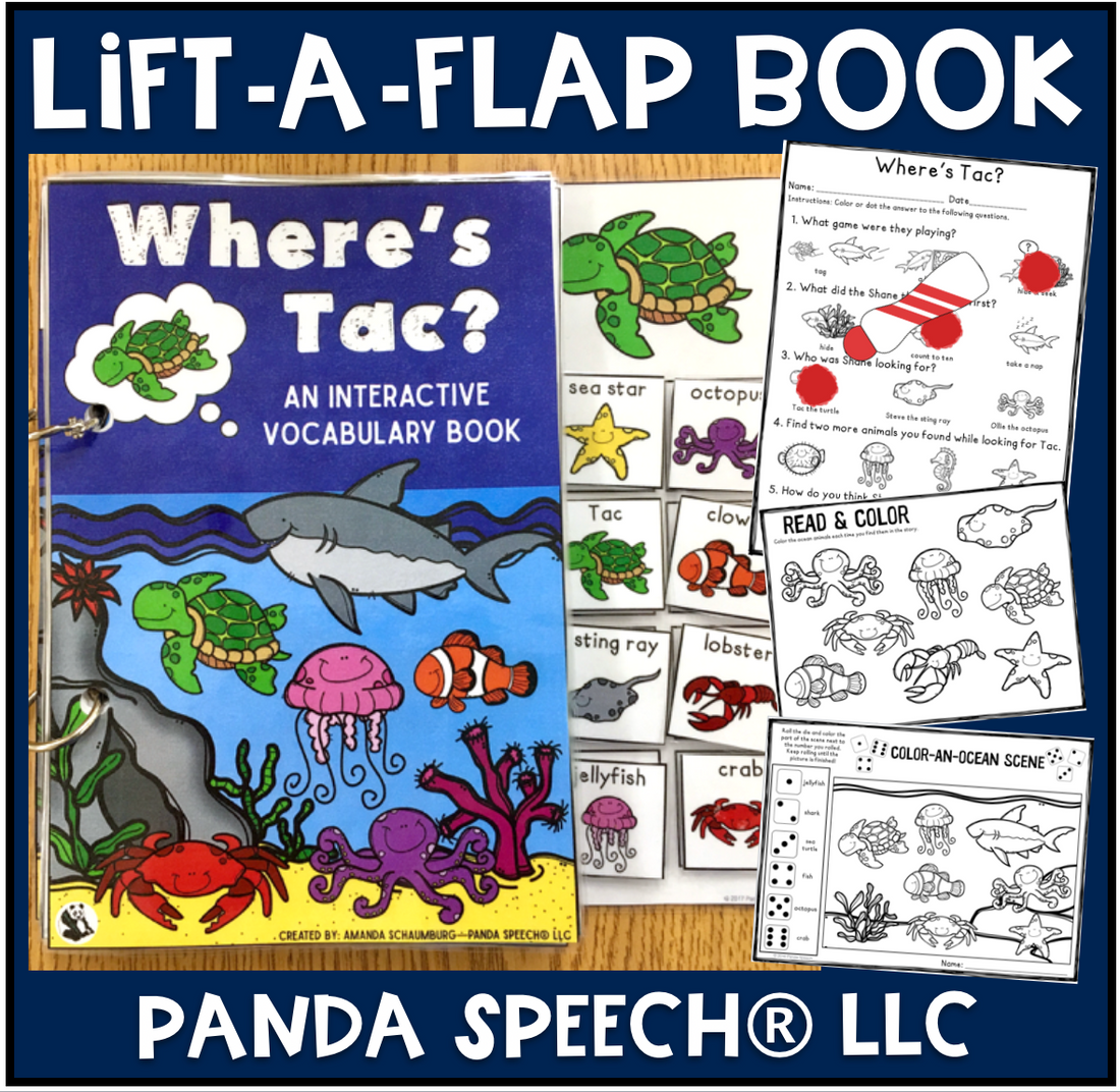 Where's Tac? Lift a Flap Book (Print & Make Book) – Panda Speech Therapy