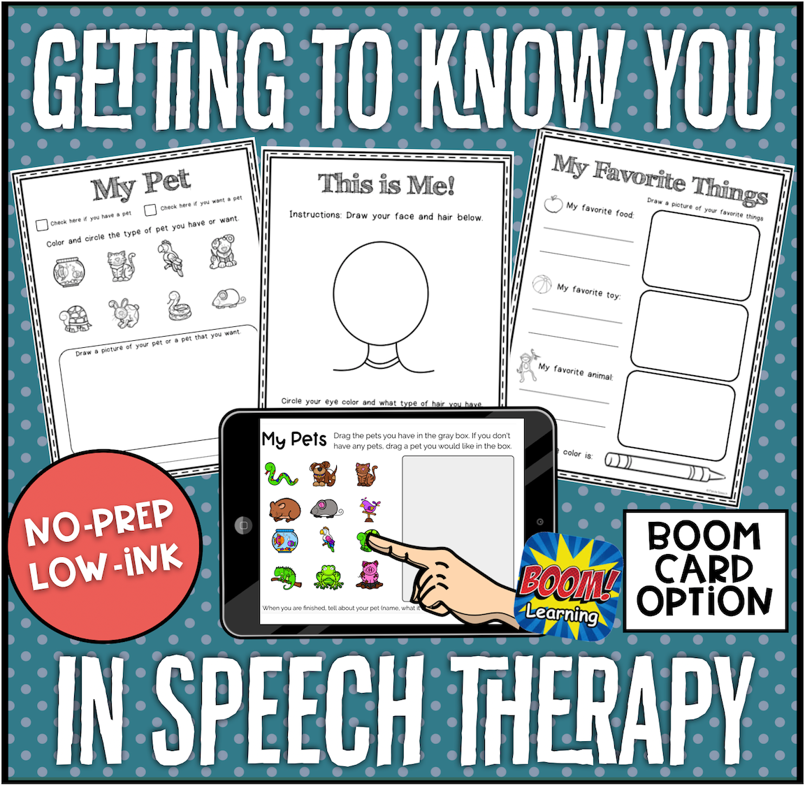 Getting to Know You in Speech Therapy ~ Print & Go