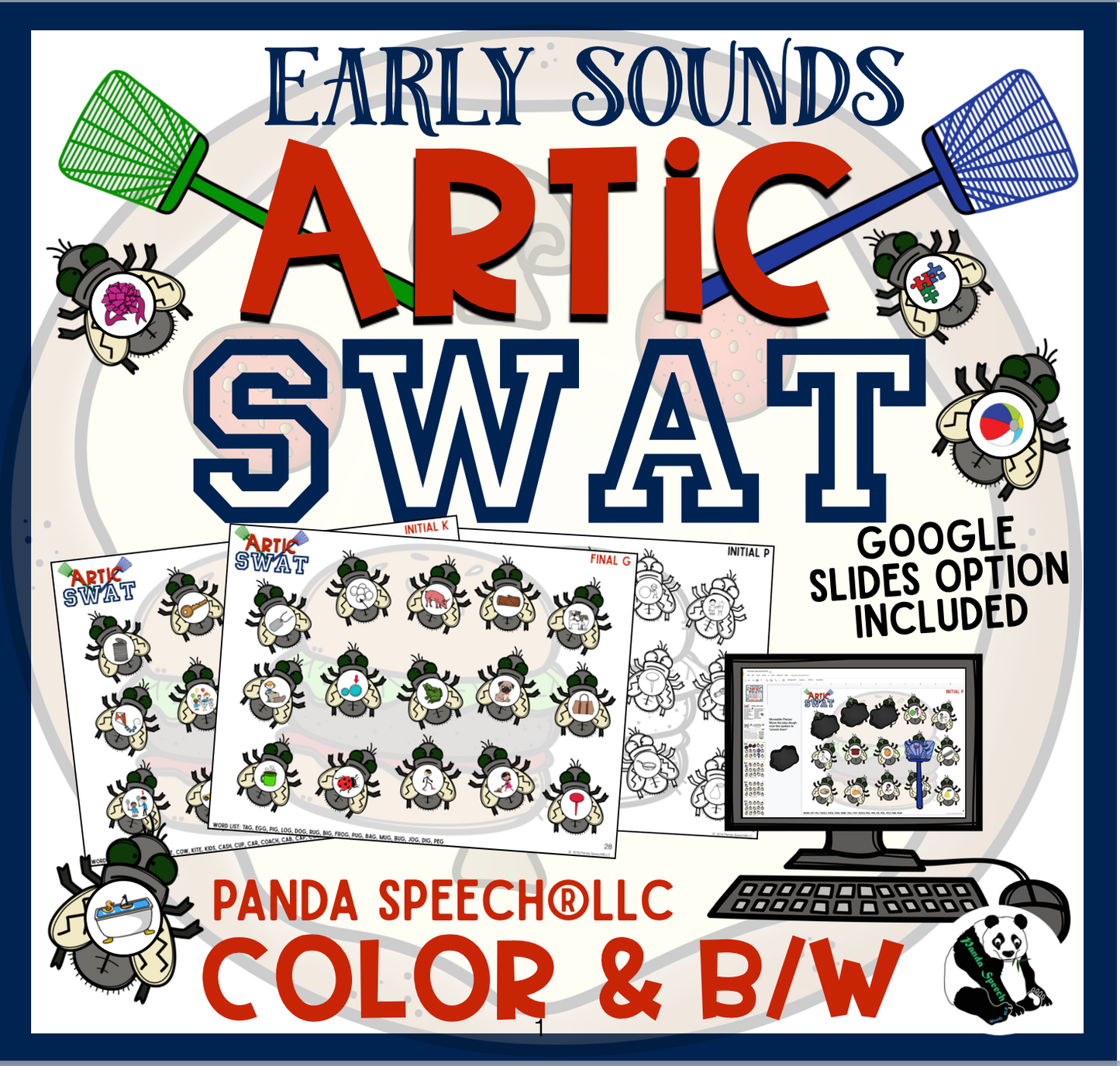 Artic Swat! Early Articulation Sounds ~ Play Dough Companion + Digital Options