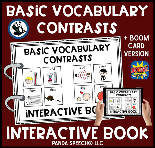 Basic Vocabulary Contrasts ~ Functional Vocabulary Book  Print & Make Book