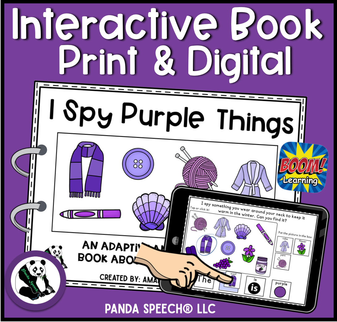 I Spy PURPLE Things! Color Series Print & Make Books (includes a digital BOOM Card book)