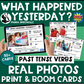 Real Photo Language Cards: What Happened Yesterday (Past Tense Verbs)