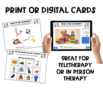 Real Photo Language Cards: Categories & More!  Print and Digital Cards