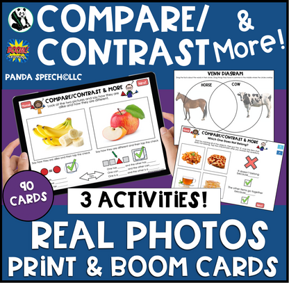 Real Photo Language Cards: Compare and Contrast