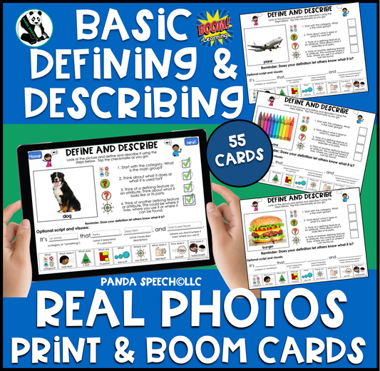 Real Photo Language Cards: Define and Describe