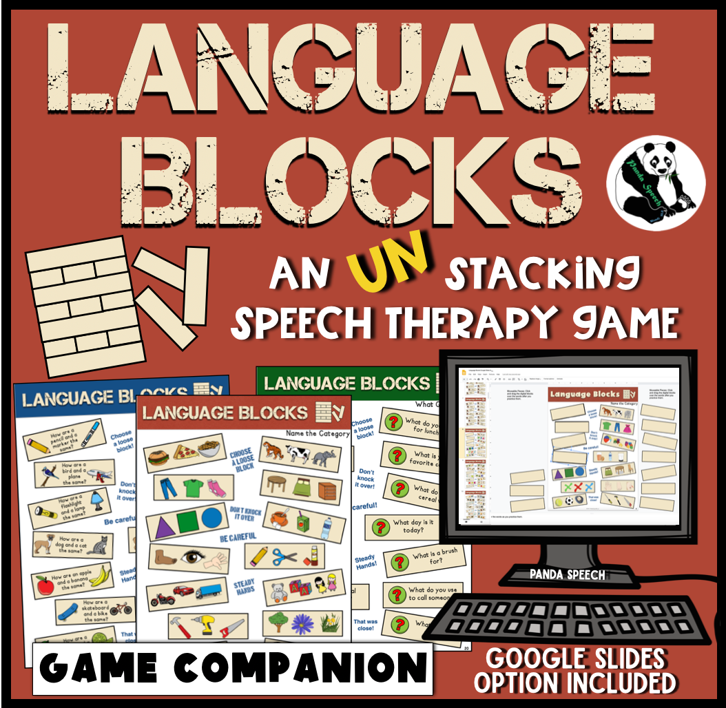 Block Words Dialect Language Blocks ~ Speech Therapy Game Companion – Panda Speech LLC