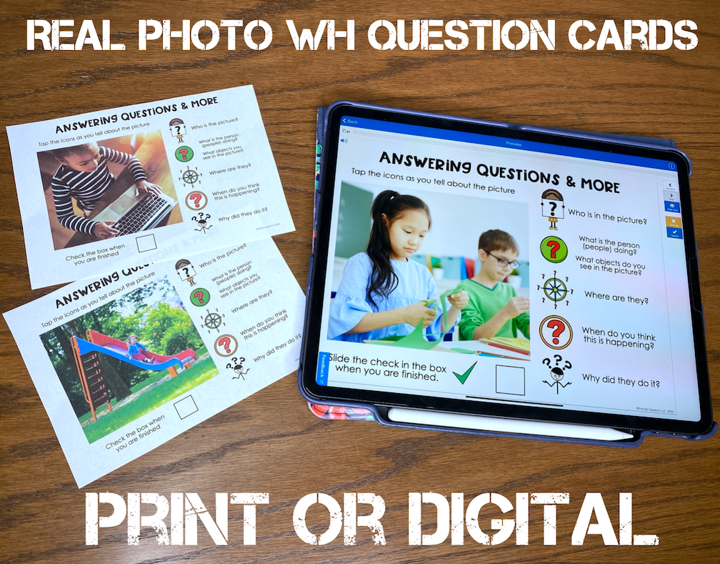 Real Photo Language Cards: Answering Questions & More ~ Wh Questions