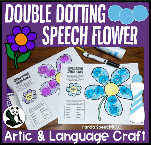 Double Dotting Speech Flower ~ A Speech Therapy Art Activity