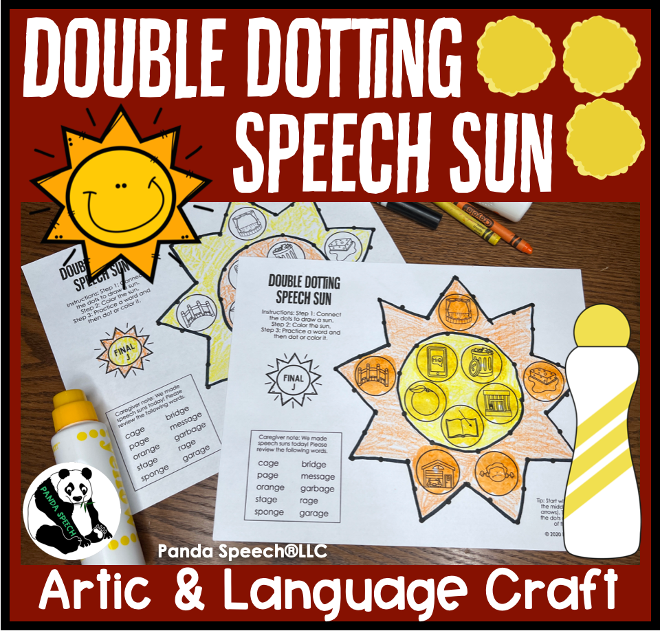 Double Dotting Speech Sun ~ A Speech Therapy Art Activity