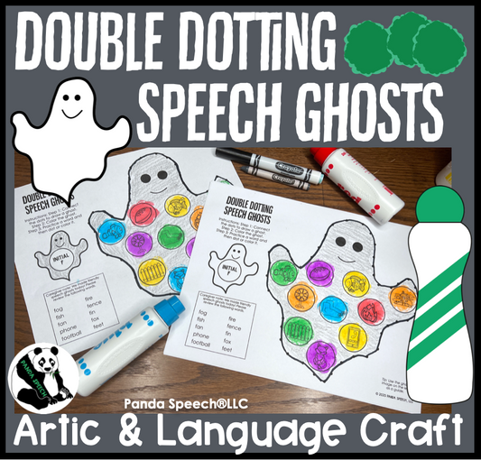 Double Dotting Speech Ghost ~ A Speech Therapy Art Activity