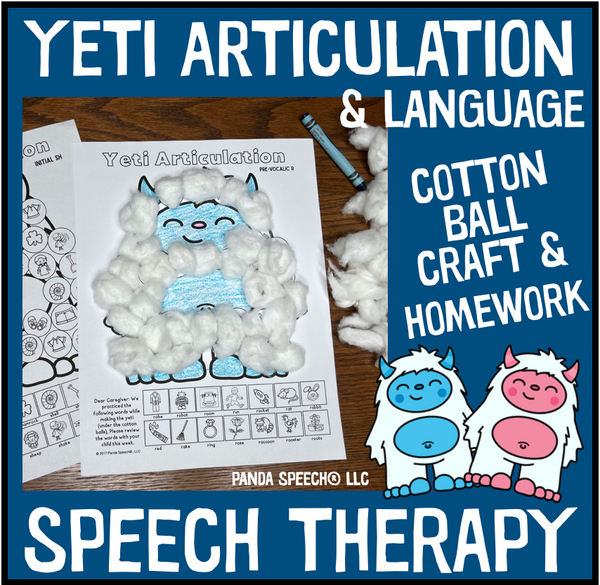 YETI, SET, GO! GAME COMPANION, ARTICULATION (SPEECH & LANGUAGE THERAPY)