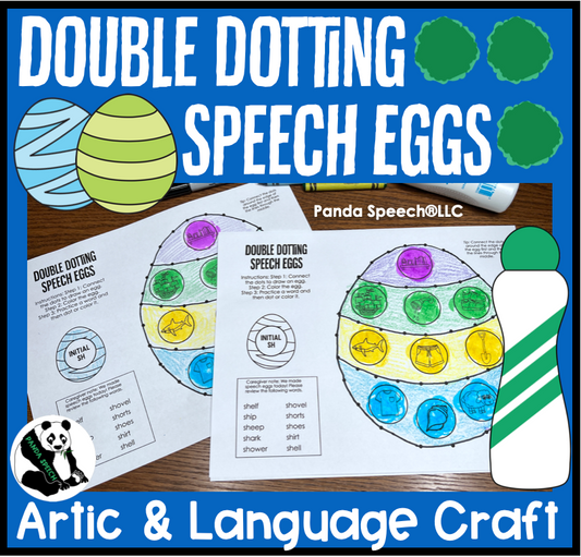 Double Dotting Speech Egg ~ A Speech Therapy Art Activity