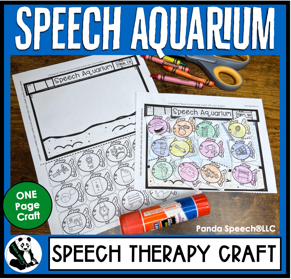 Speech Aquarium ~ One Page Speech and Language Craft