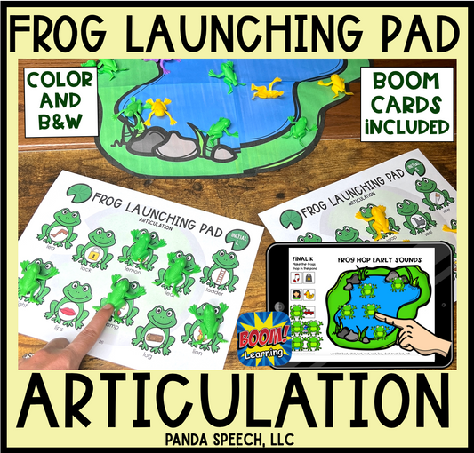Frog Launching Pad for Articulation Toy Companion for Plastic Hopping Frogs