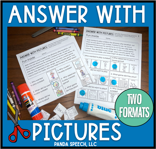 Answer with Pictures ~ Print & Go for WH Questions